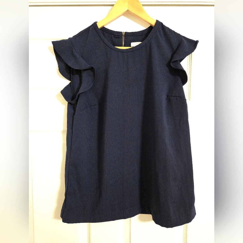 J. Crew Women's Navy Blue Women's Top Size 4 - Picture 1 of 6